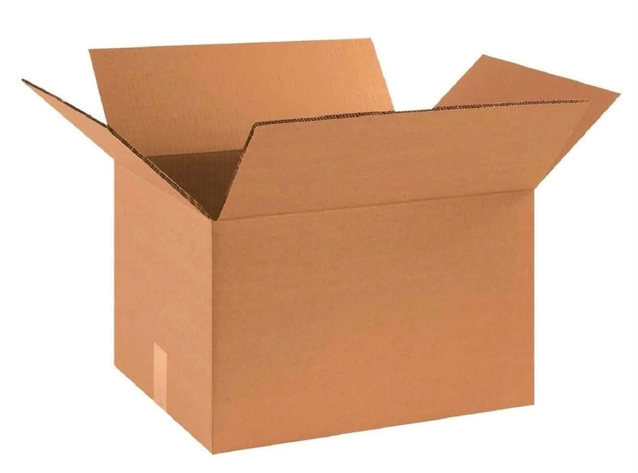 An open double wall cardboard shipping box
